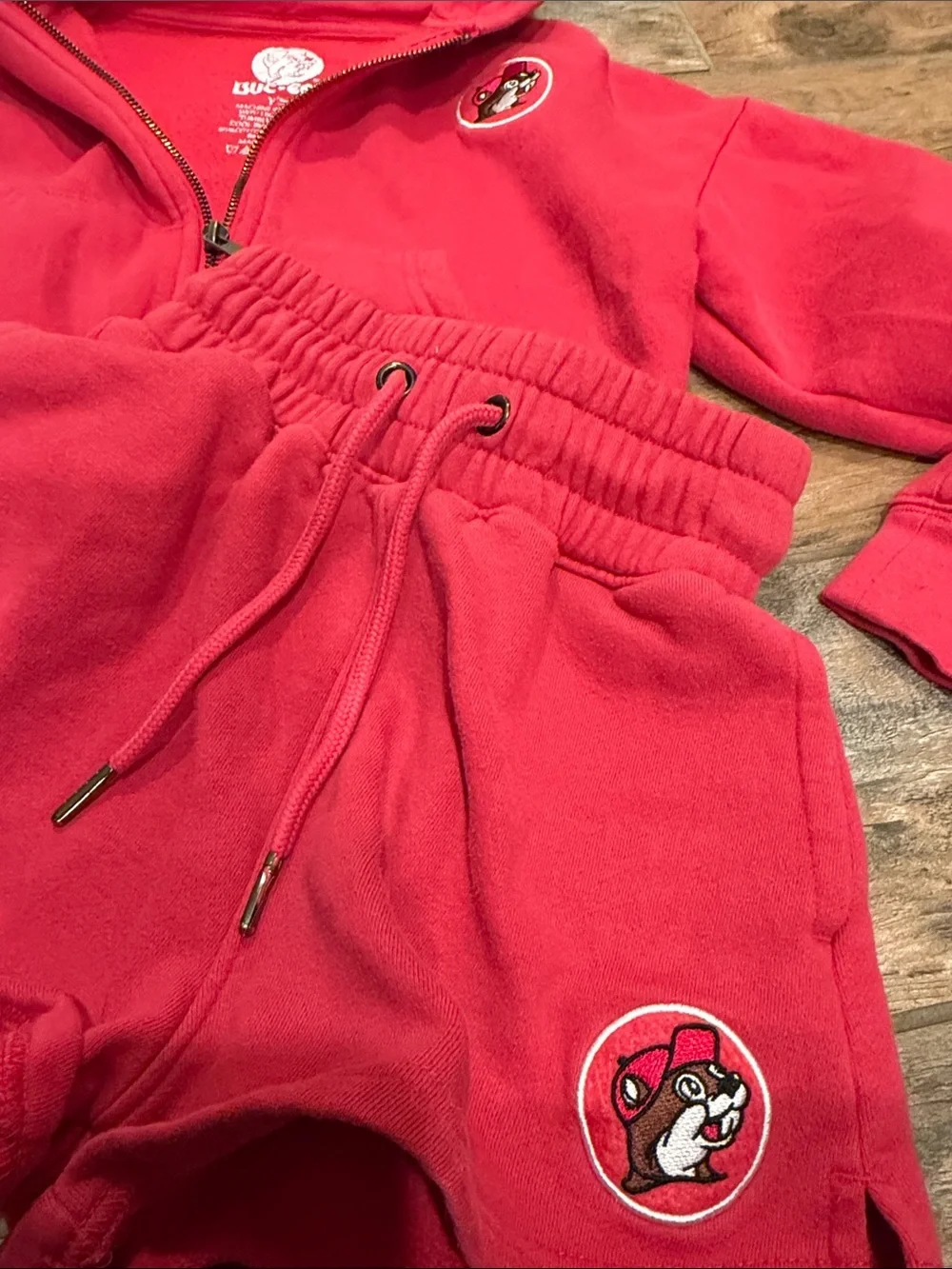 Red Kids Hoodie & Shorts Set - BUC-EES